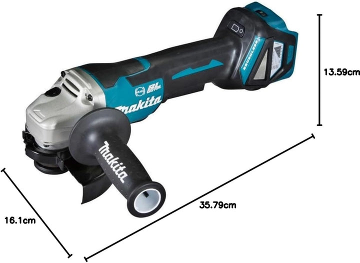Makita DGA517Z Akku-Winkelschleifer 18 V mit Paddleschalter (ohne Akku, ohne