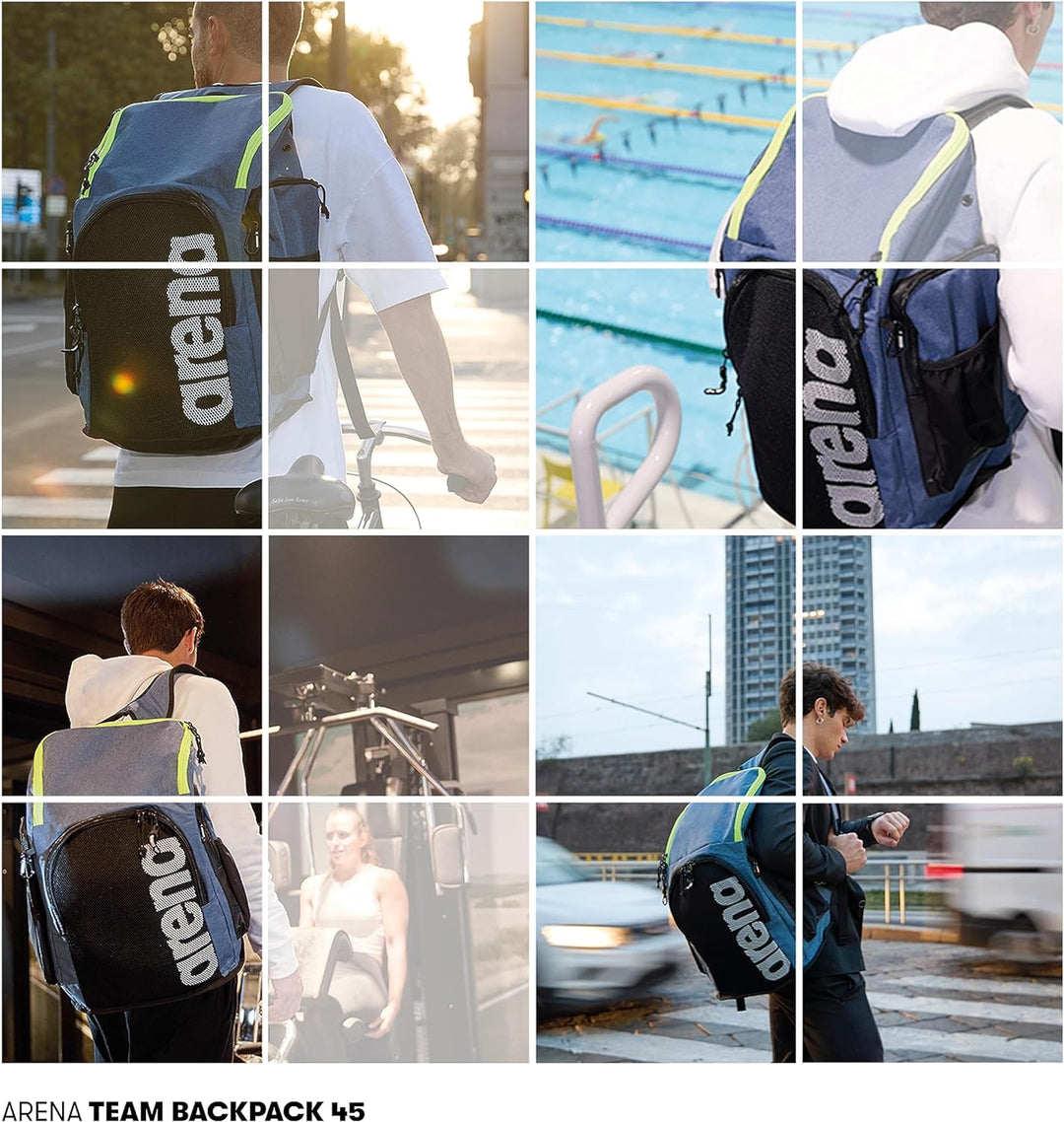 Arena Team Backpack 45 Grosser Sportlicher Rucksack, Reise-, Sport-, Schwimm- und Freizeitrucksack,