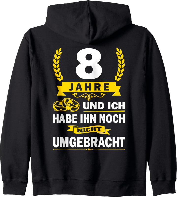 8 Jahre Ehe Blecherne Hochzeit Hochzeitstag Partnerlook Kapuzenjacke