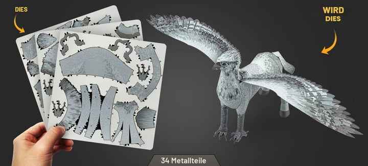 Fascinations MMS452 Metal Earth Metallbausätze - Harry Potter Seidenschnabel Buckbeak, lasergeschnit