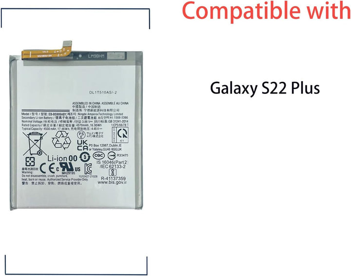 Aousavo EB-BS906ABY ersatz akku Kompatibel mit Galaxy S22 Plus