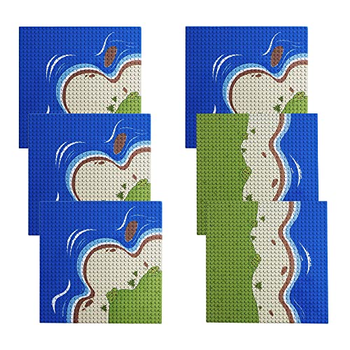 Apostrophe Games Insel Grundplatten für Bausteine Kompatibel mit allen führenden Marken-6 Packung In