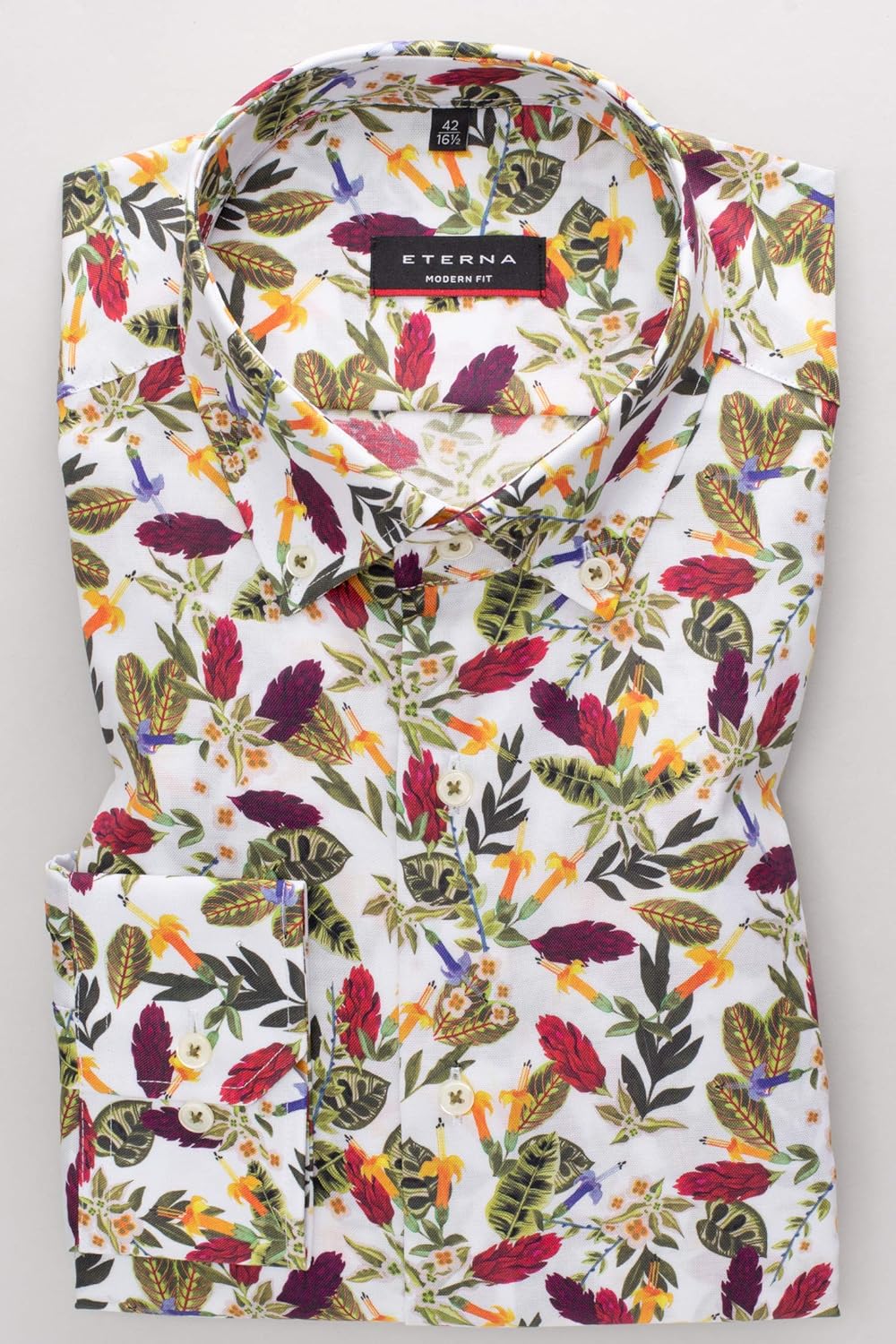 eterna Langarm Hemd Modern Fit Oxford Bedruckt 43 Bunt, 43 Bunt