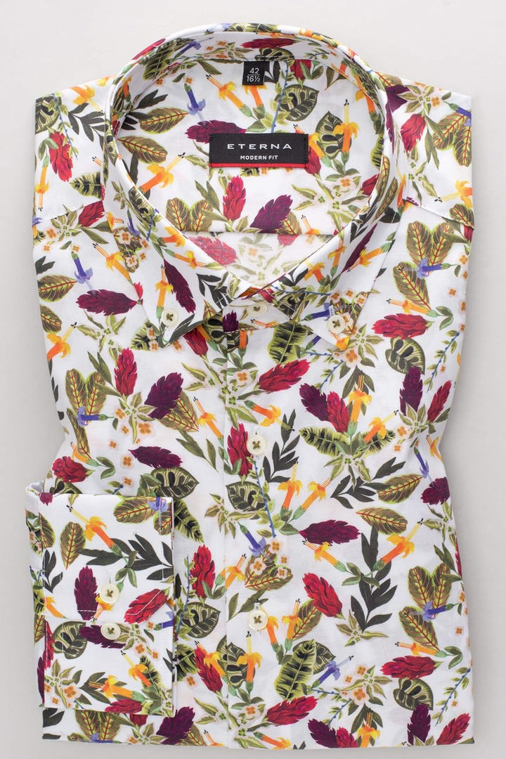 eterna Langarm Hemd Modern Fit Oxford Bedruckt 43 Bunt, 43 Bunt