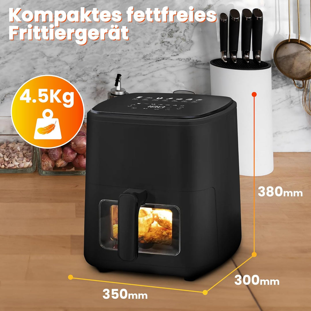 Extralink Heissluftfritteuse 5L 1500W Airfryer 7 Programme Touch LED 5 liters, 5 liters