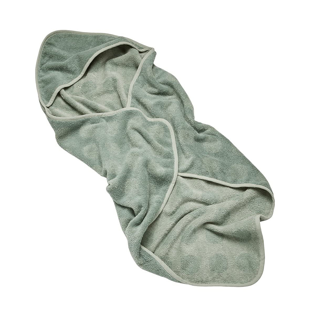 Leander Matty Wickelkissen + Topper + Hoodie Kaputzentuch in der Farbe sage green