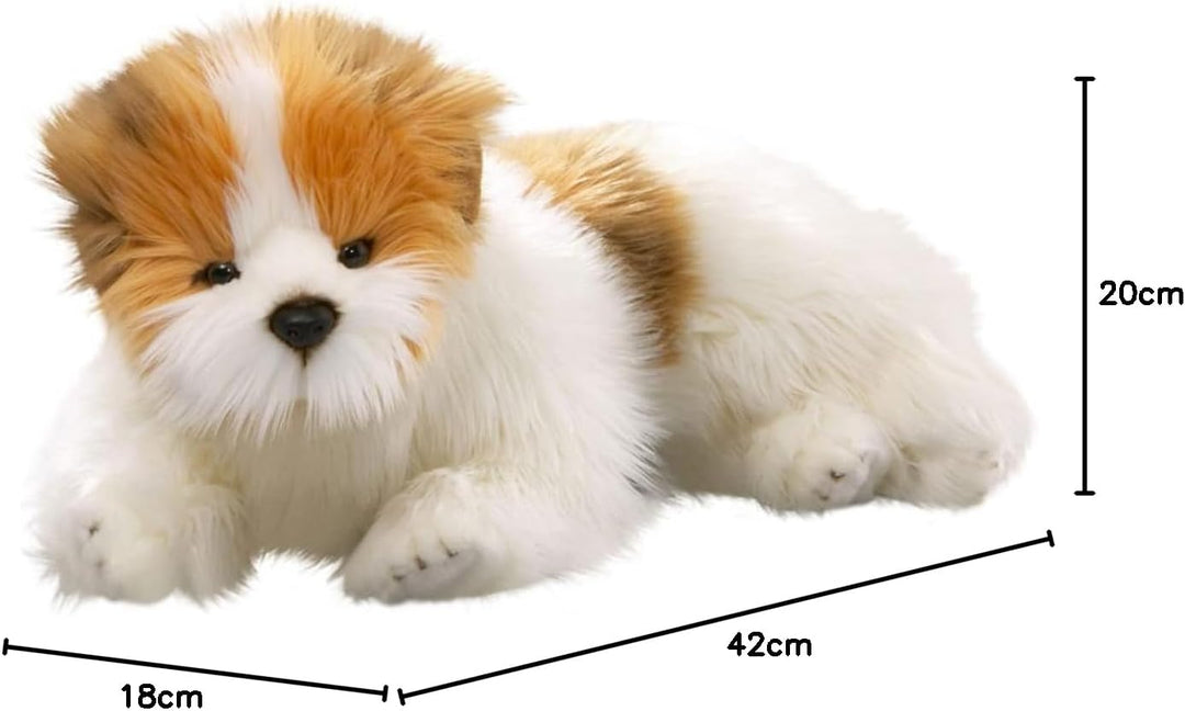 Carl Dick Biewer Yorkshire Terrier liegend, Hund, Plüschtier, Kuscheltier ca. 42cm 2260 Bt - Braun-w