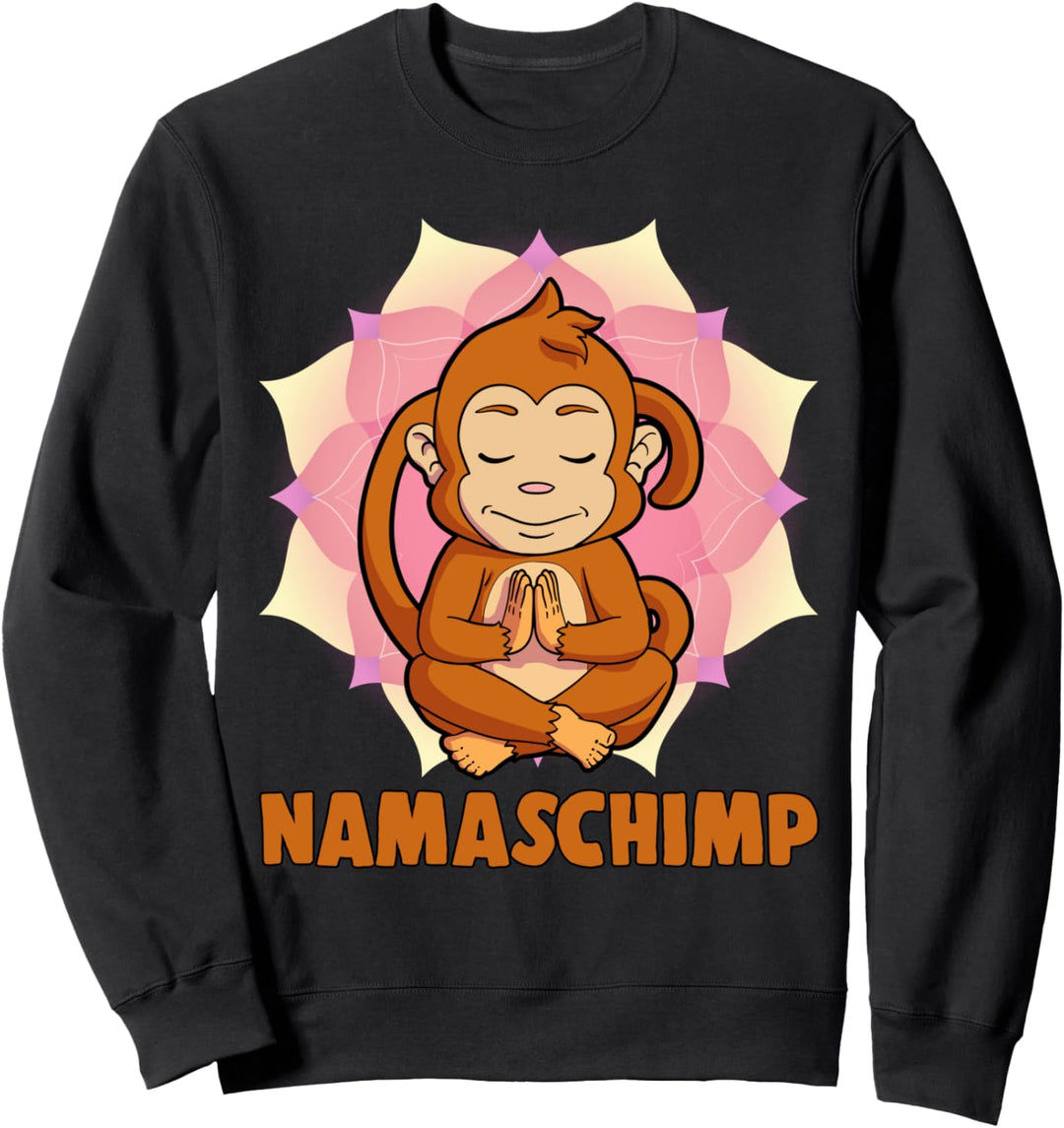 Netter Namaschimp Lustiges Yoga Affe Namaste Workout Sweatshirt