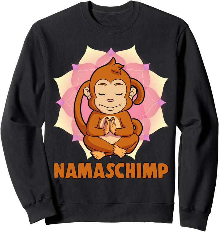 Netter Namaschimp Lustiges Yoga Affe Namaste Workout Sweatshirt