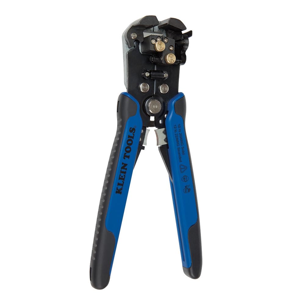 KLEIN TOOLS Abisolierzange und Schneider, selbstnachstellend Blau/Schwarz, Blau/Schwarz