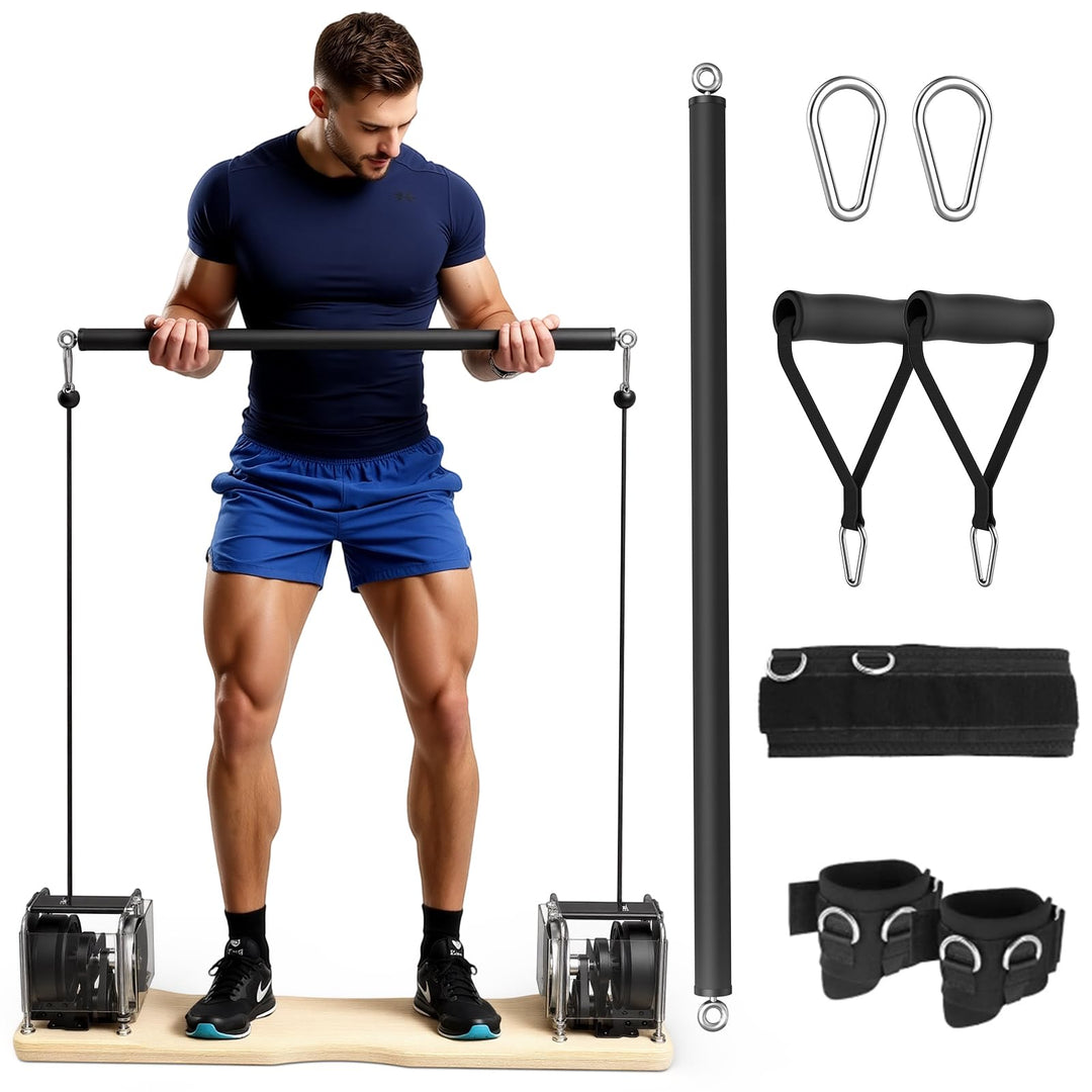 Tragbares Heimfitnessgerät – All-in-One Krafttrainingssystem mit einstellbarem Widerstand (7-17 kg),
