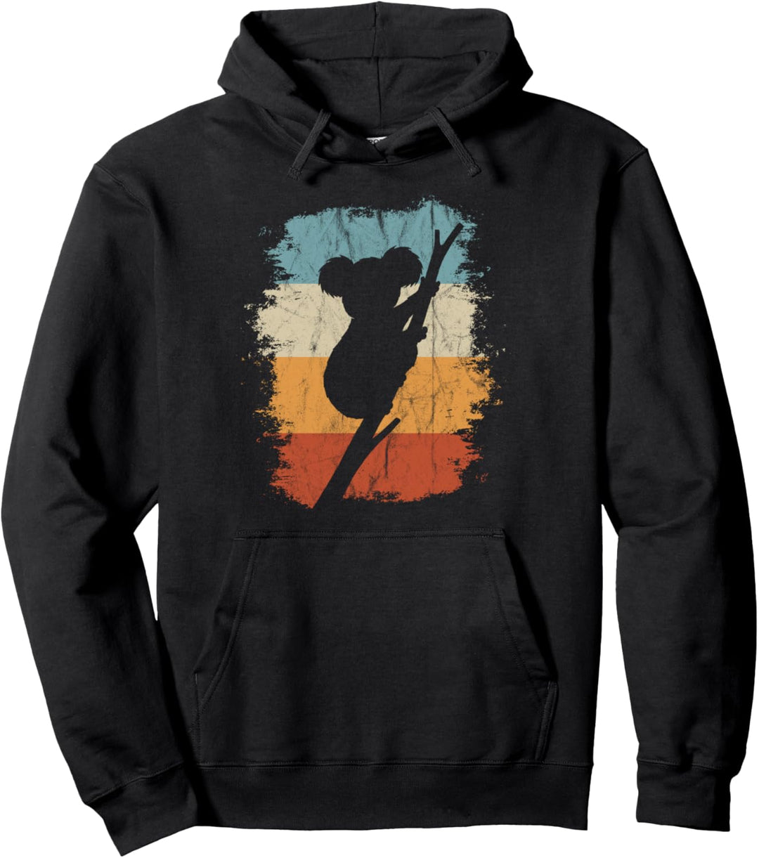 80er Retro Style Lässiger Koalabär Beuteltier Koala Pullover Hoodie