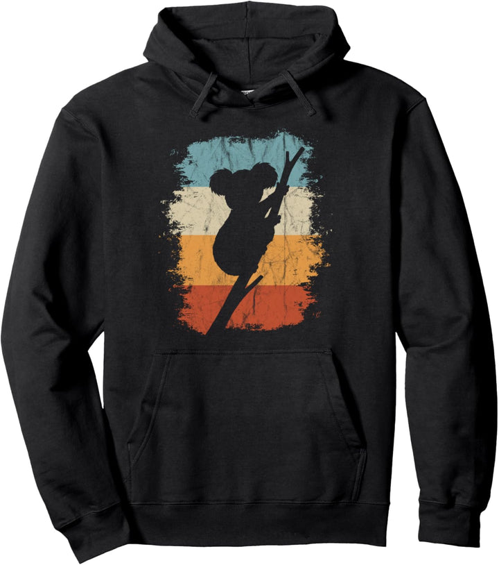 80er Retro Style Lässiger Koalabär Beuteltier Koala Pullover Hoodie