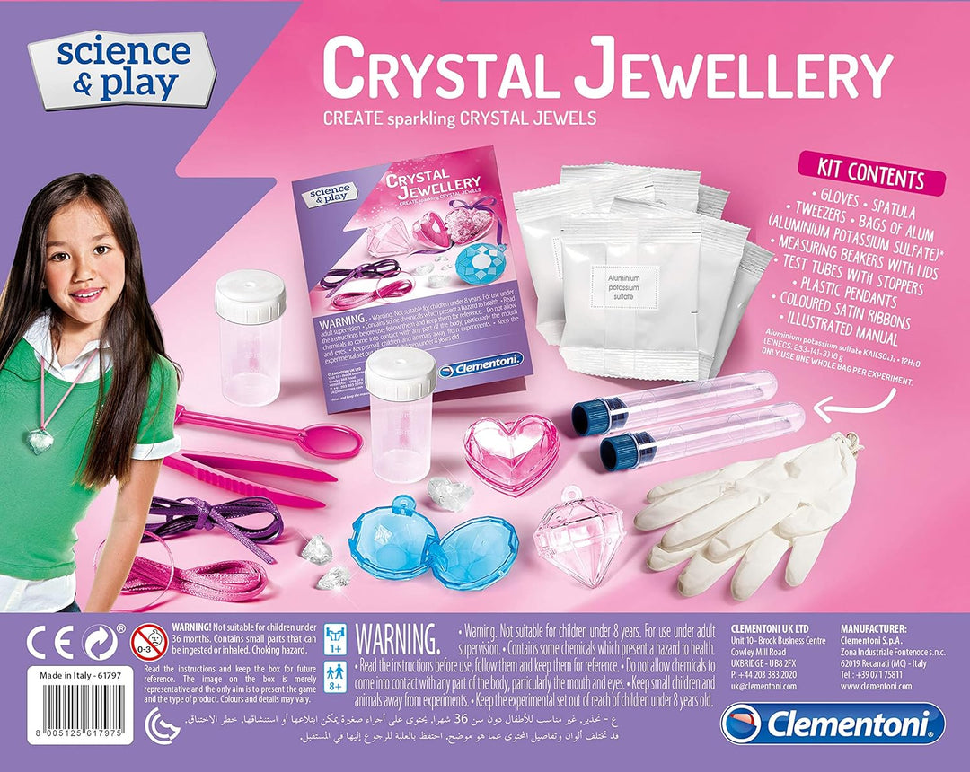 Clementoni 61797 Clementoni-61797 Science and Play Kristallsteine, hergestellt in Italien, Wissensch