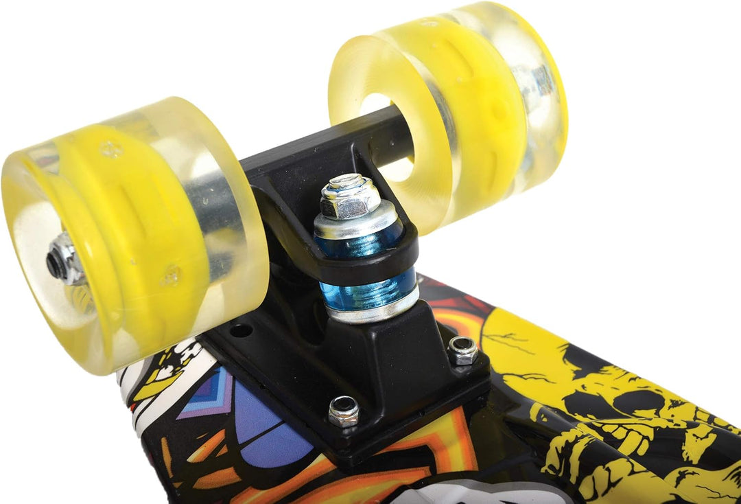 Schildkröt® Retro Skateboard Free Spirit, Premium Beach Board mit verschiedenen Deckdesigns, leuchte