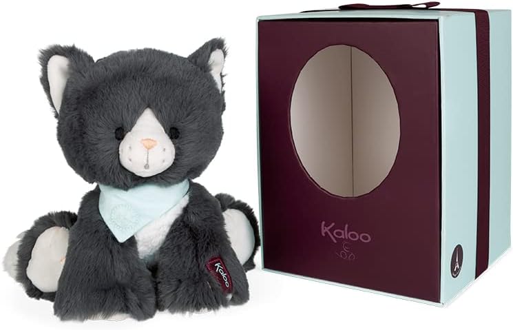 KALOO - Les Amis - Erstes Plüschtier Chamallow die Katze - 18 cm - superweiches Material - Geschenkb