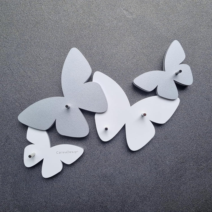 CalleDesign Farfalle Schlüsselbrett in Schmetterlingsform weiss, Weiss