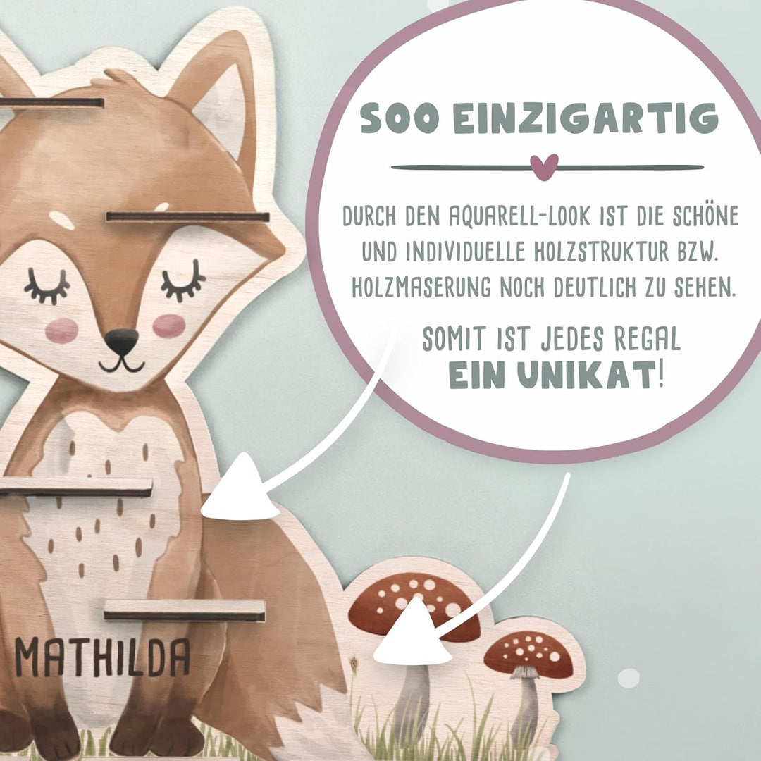 hellomini Tonie Regal Mädchen mit Wunschnamen für Toniebox 1 &amp; Toniebox 2 - Personalisiertes Toniebo