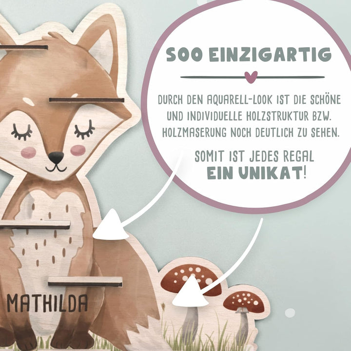 hellomini Tonie Regal Mädchen mit Wunschnamen für Toniebox 1 &amp; Toniebox 2 - Personalisiertes Toniebo