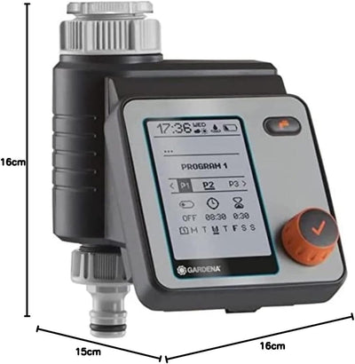 Gardena Bewässerungssteuerung Master: Automatische und zeitsparende Bewässerung, 6 Zeitpläne, LCD-Di