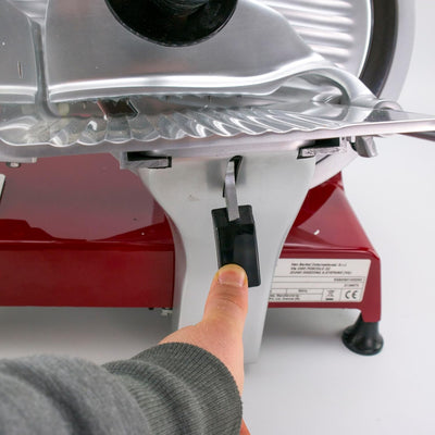 Berkel Red Line 250 rot Profi Aufschnittmaschine + passendem Einlegebrett (Rot)- Sonderangebot