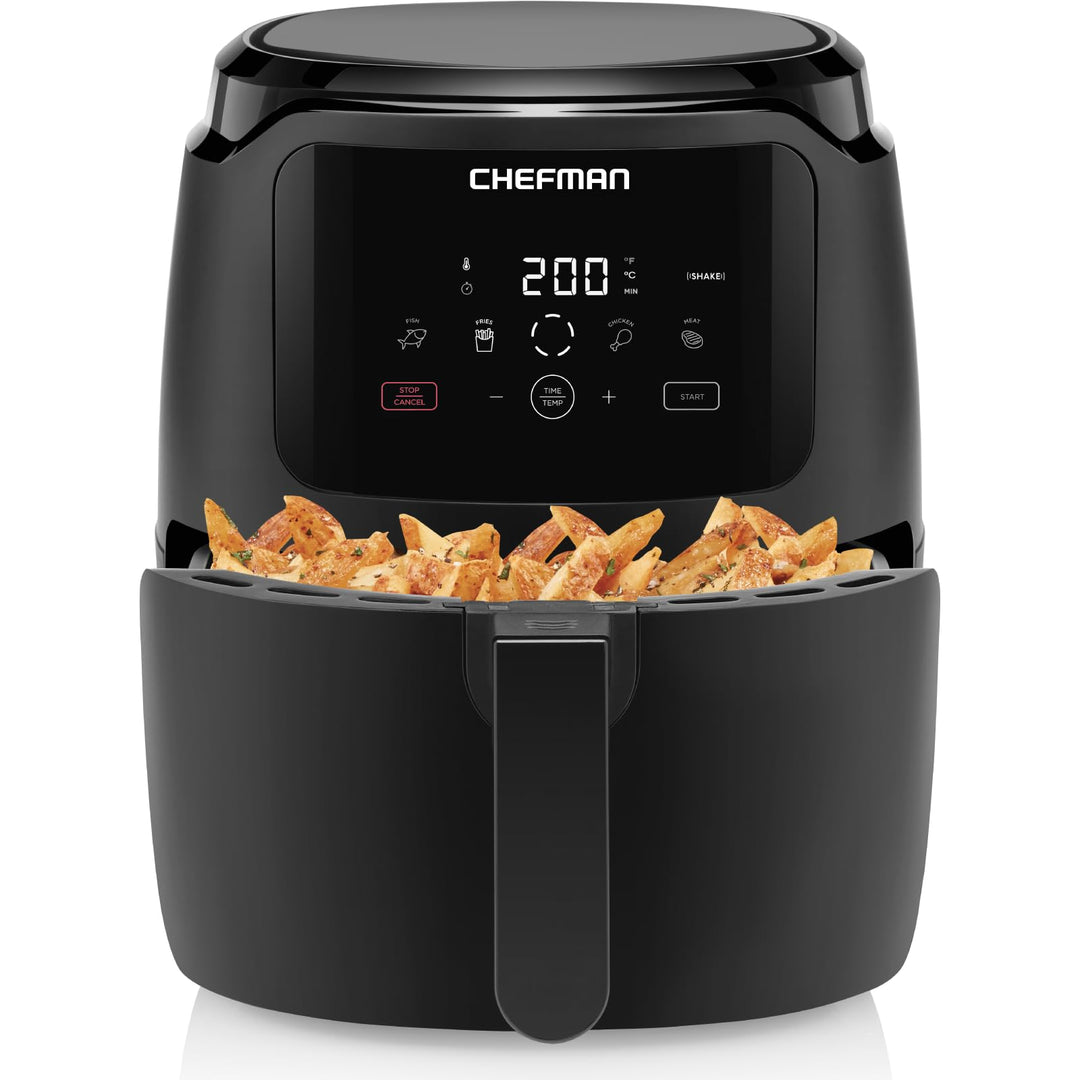 Chefman Digitale Heissluftfritteuse, 4.75 Liter Familiengrösse, One Touch Steuerung, Pommes, Hähnche