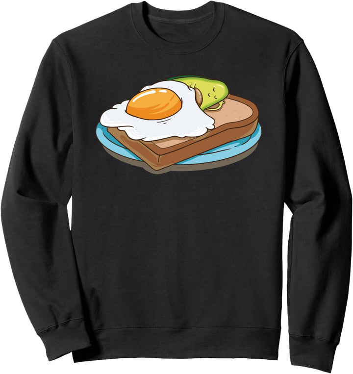 Avocado brot mit einem Spiegelei lustig gekrönt Sweatshirt