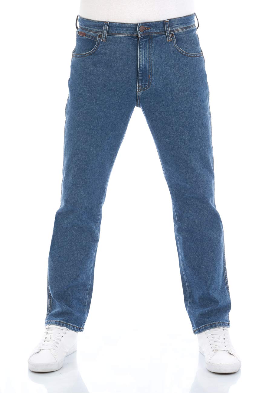 WRANGLER Herren Jeans Regular Fit Texas Stretch Hose Authentic Straight | Jeanshose Denim Baumwolle