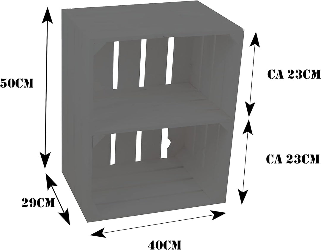 Kistenkolli Altes Land 3er Set Neue weisse Obstkiste Johanna/Schuhregal Ablageregal Beistelltisch Sc