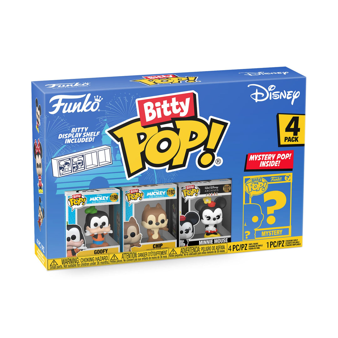 Funko Bitty Pop! Disney - Goofy, Chip, Minnie Mouse (Hands Folded) und eine Überraschungs-Mini-Figur
