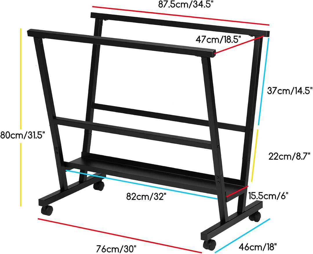 MEEDEN Kunstdruckregal - Trockengestell mit Rollcastern - Metallregal zur Präsentation von Kunstwerk