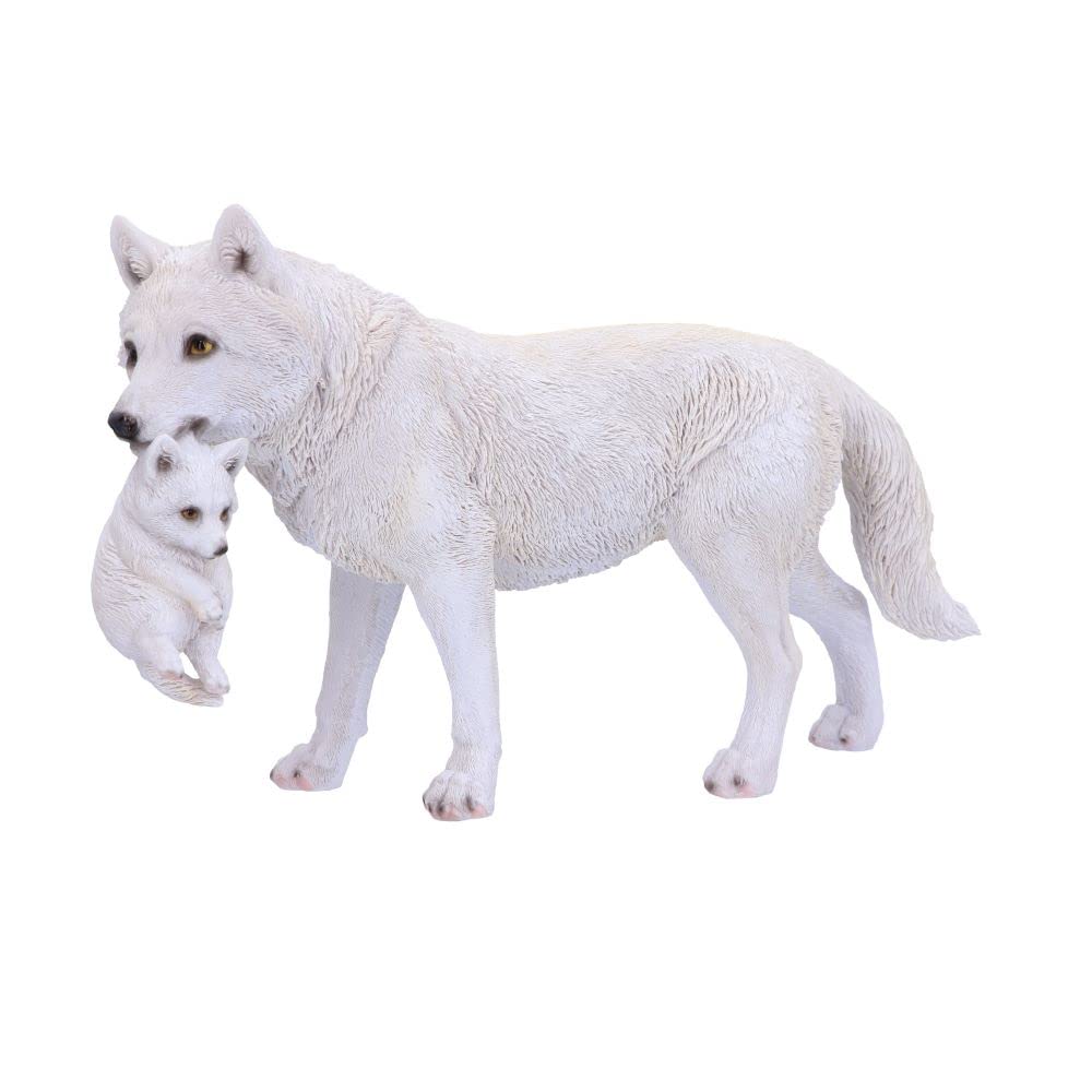 Nemesis Now Winter Bond Wolves Figur, Weiss, 30 cm