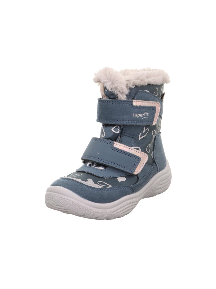 Superfit Mädchen CRYSTAL warm gefütterte Gore-Tex Schneestiefel 26 EU Weit Blau Silver 8020, 26 EU W