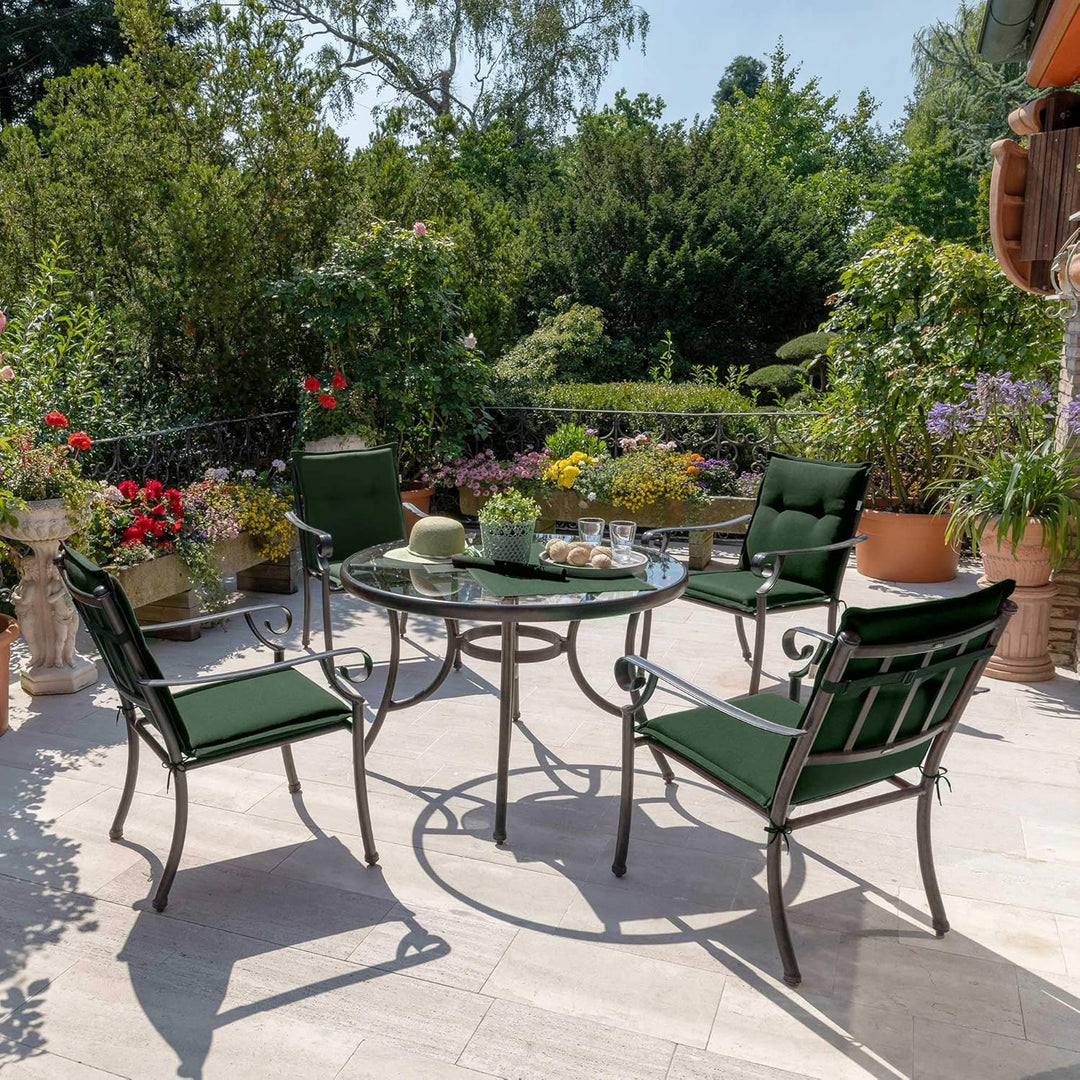Beautissu 6er Set Niedriglehner Auflage Gartenstuhl 100x50x6 cm Loft NL - Sitzkissen Niederlehner Rü