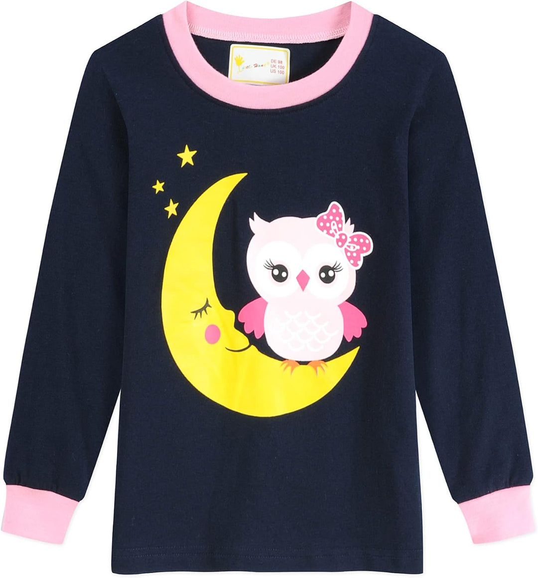 EULLA Kinder Mädchen Schlafanzüge Langarm Baumwolle Winter Pyjama Set Einhorn Prinzessin Dino Hase E