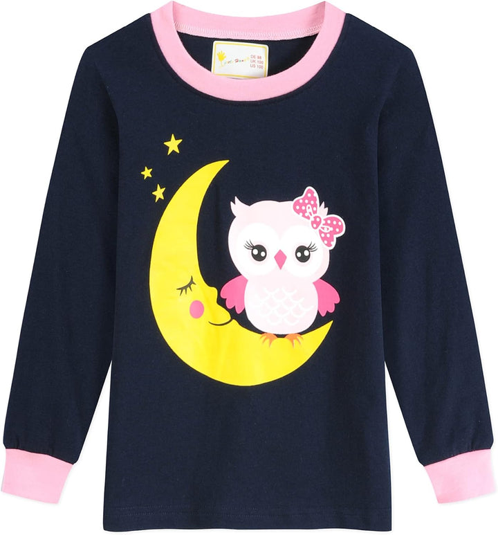 EULLA Kinder Mädchen Schlafanzüge Langarm Baumwolle Winter Pyjama Set Einhorn Prinzessin Dino Hase E