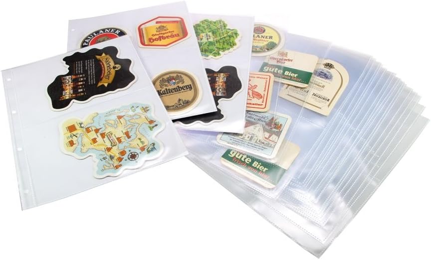 SAFE 7922 Sammelalbum Bierdeckelalbum für Bierdeckel DIN A4 + 20 x Ergänzungsblätter Hüllen für Bier
