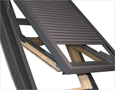 Dakea Aussenrollladen Für Balio C2A 55x72cm Holz Dachfenster Aussenrollladen elektrisch mit Steuerun