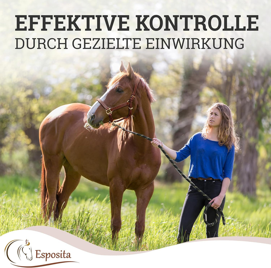 Esposita anatomisches Lederhalfter Deluxe Halfter aus Leder für Pferde Stallhalfter Pferdehalfter -