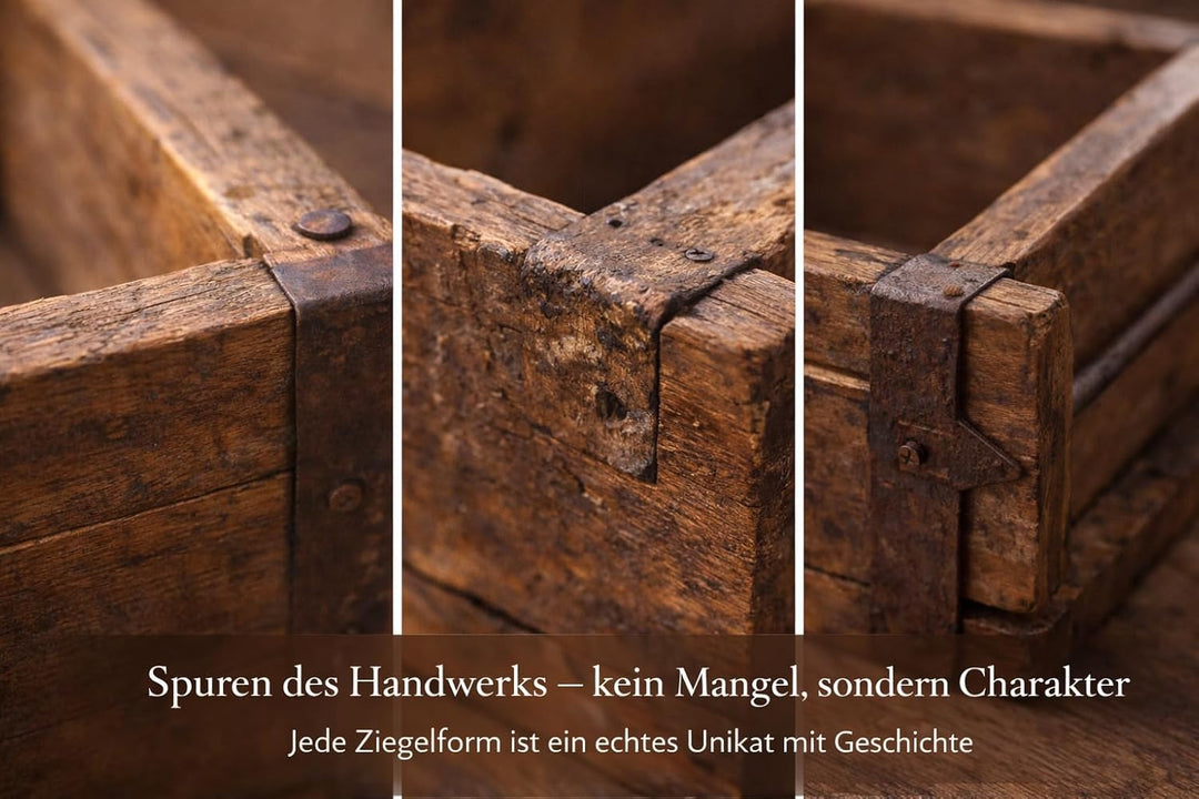 MC-Trend 2 Stück Ziegelsteinform aus Holz – rustikale Holzkiste zum Bepflanzen – Altholz Blumenkaste