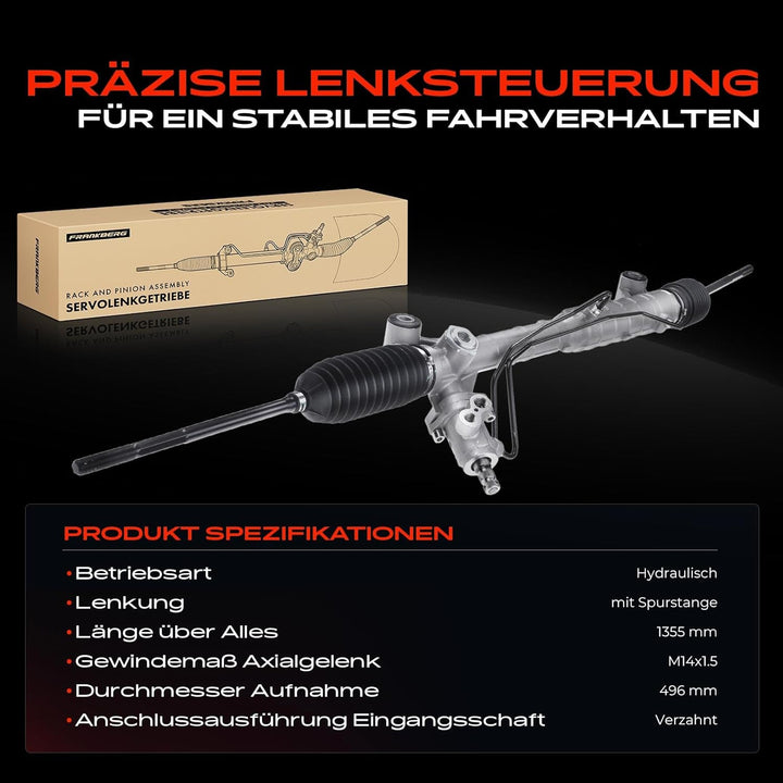 Frankberg Lenkgetriebe Servolenkgetriebe Hydraulisch für Linkslenker Kompatibel mit Grand Vitara II