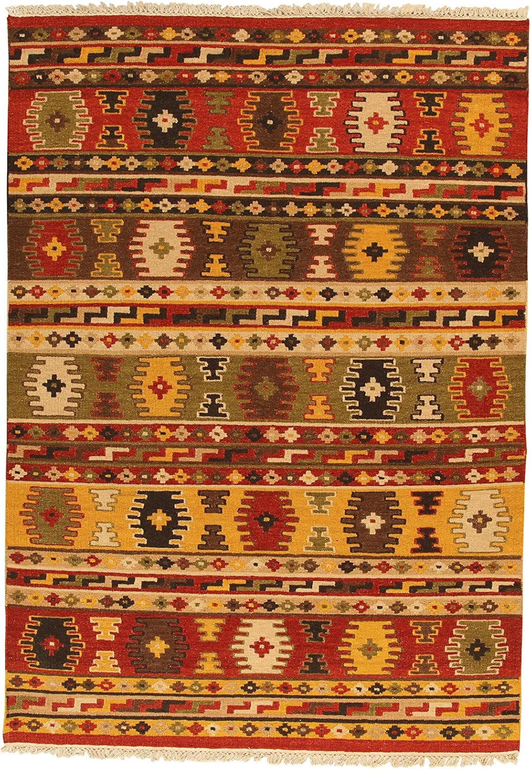 Kilim Carpets by Jalal Teppich Kilim Sivas 3 rot/Mehrfarbig 60 X 90 cm 60 X 90 cm Rot/Mehrfarbig, 60