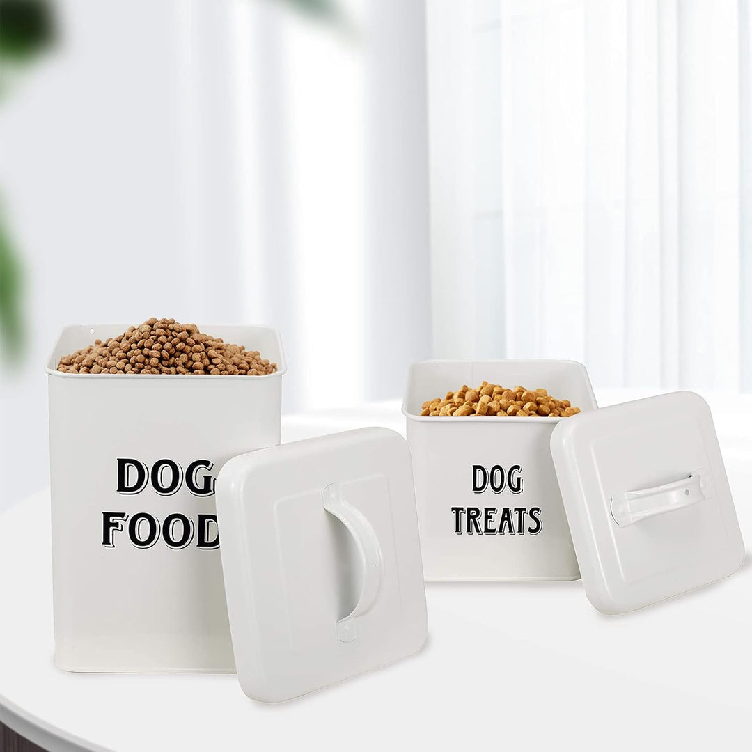 Pethiy Hundefutter und hundeleckerli behälter Set mit Schaufel –Beschichteter Kohlenstoffstahl – dic