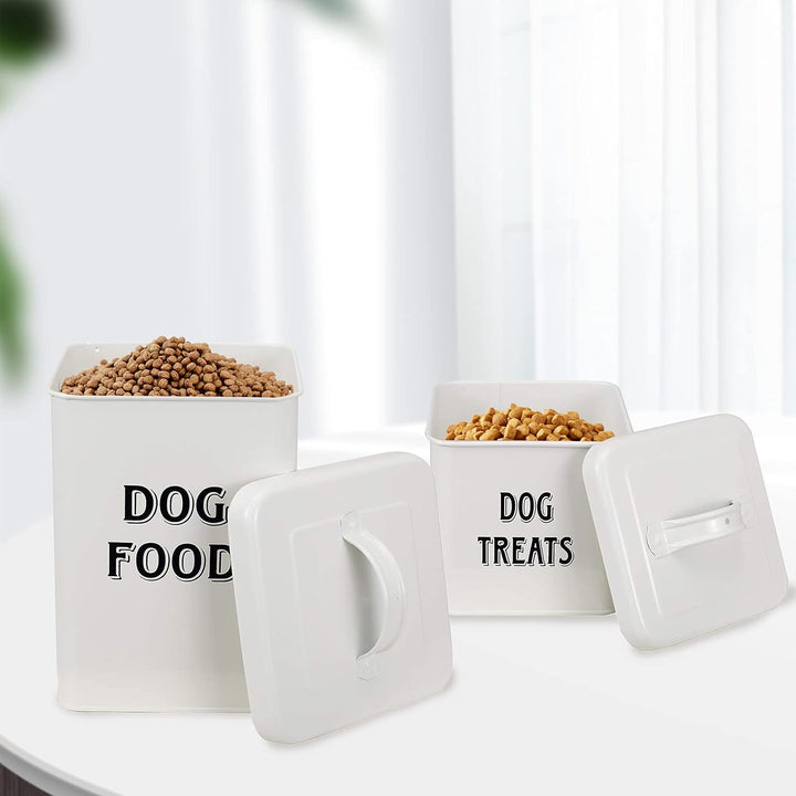 Pethiy Hundefutter und hundeleckerli behälter Set mit Schaufel –Beschichteter Kohlenstoffstahl – dic