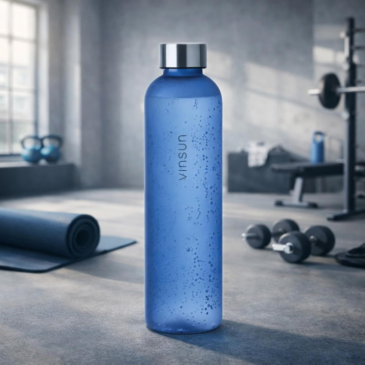 VINSUN Trinkflasche 650ml, 1000ml, 1500ml - auslaufsicher, Kohlensäure geeignet, BPA frei, Tritan -