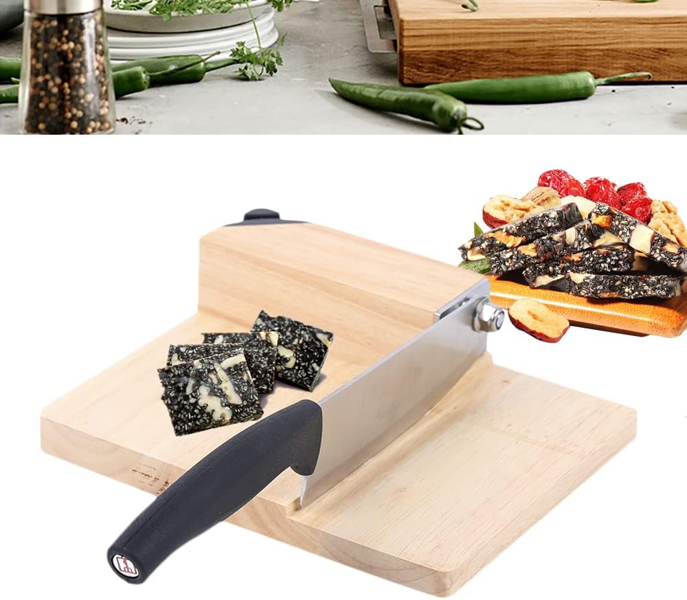 Küchenschneider Holzfuss Schneider Biltong Cutter Edelstahl & Gummiholz Basis Manueller Biltong Cutt