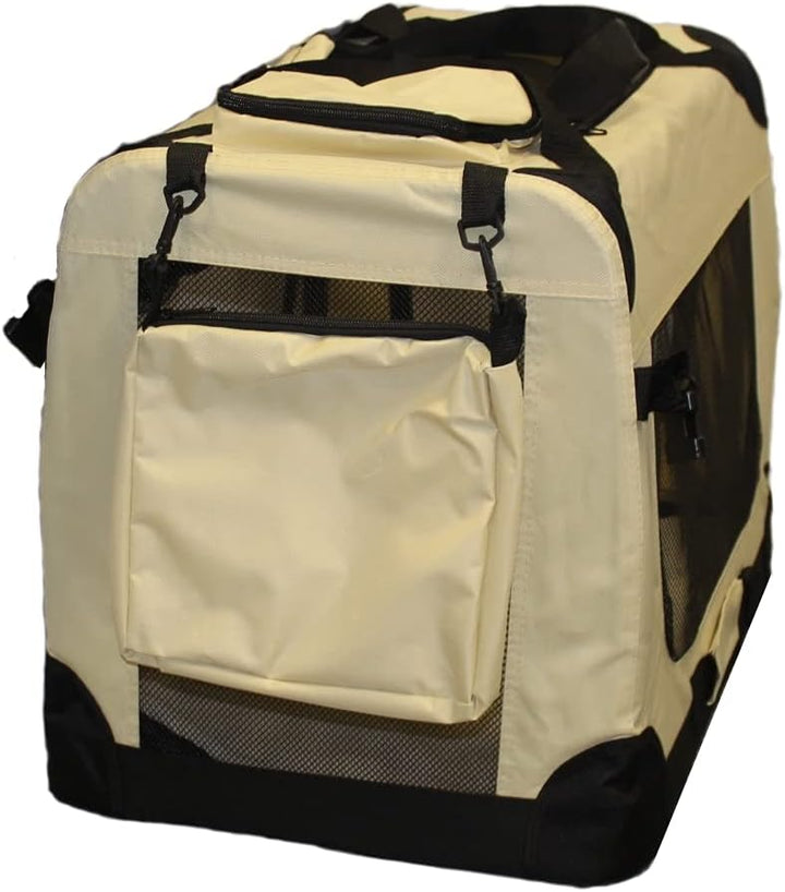 walexo Faltbare Hundebox Hundetransportbox Katzentransportbox Katzenbox (BEIGE, M) Beige M, Beige M
