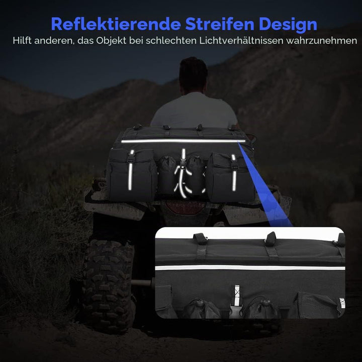 Wakects ATV-Tasche, Universal Soft ATV Quad Bag, Reissfeste Und Verstellbare Gurtbänder Satteltasche