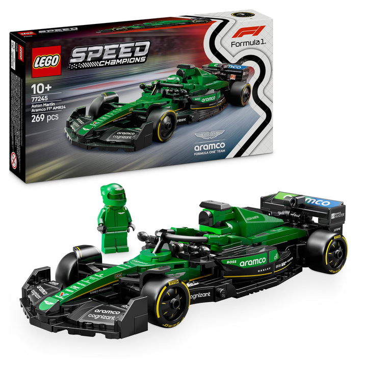 LEGO Speed Champions Aston Martin Aramco F1 AMR24 Rennauto - Spielzeug mit Formel 1 Minifigur zum Sa