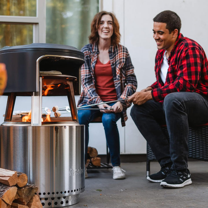 Solo Stove Bonfire Pi Fire Pizzaofen | Outdoor-Pizzaofen Zubehör für Bonfire Feuerstelle, Inkl. Trag